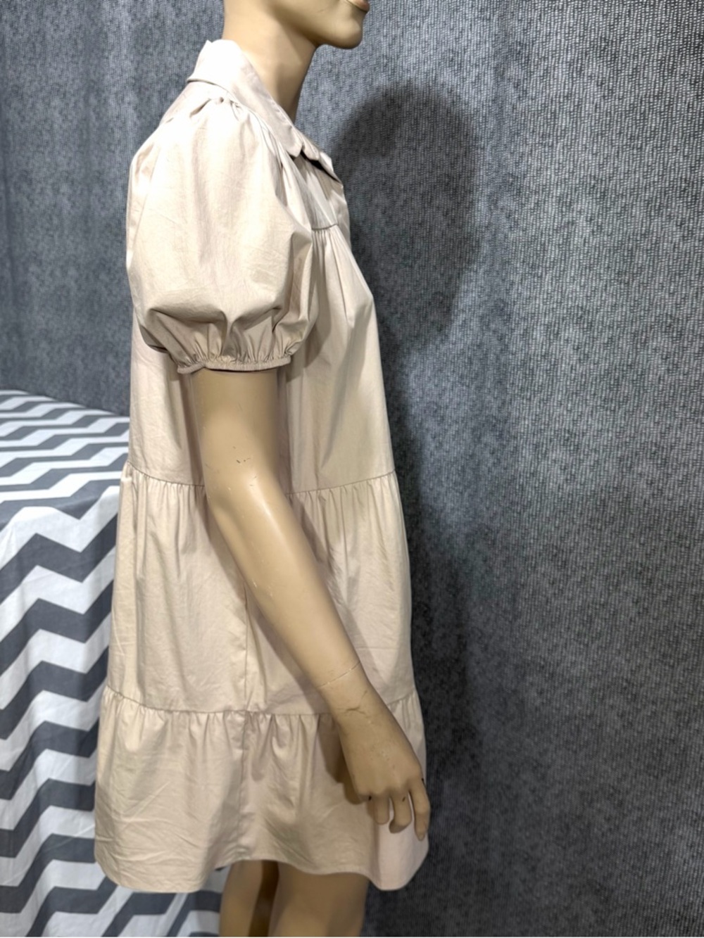 ZARA Tiered Poplin Dress - Picture 11 of 13